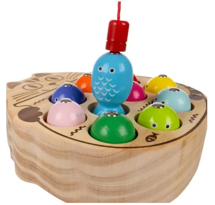 Magnetinis žaidimas vaikams "Kačiukas" | Medinis lavinamasis žaislas – ekologiškas medinis žaislas iš ekozaislai.lt