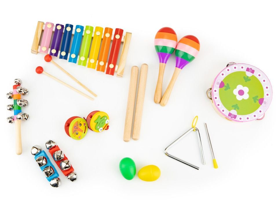 Muzikos instrumentų rinkinys vaikams – ekologiškas medinis žaislas iš ekozaislai.lt