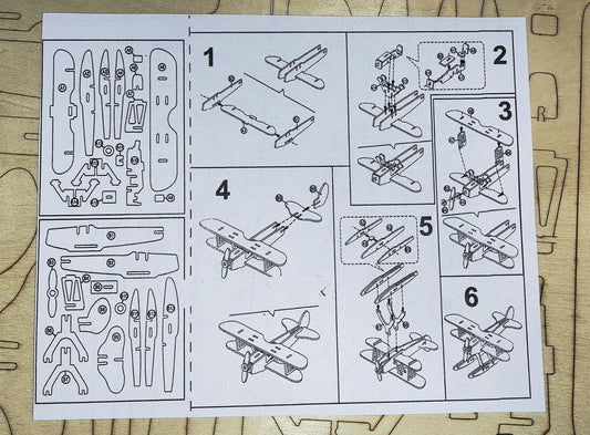 3D lėktuvo dėlionė iš medžio – ekologiškas medinis žaislas iš ekozaislai.lt