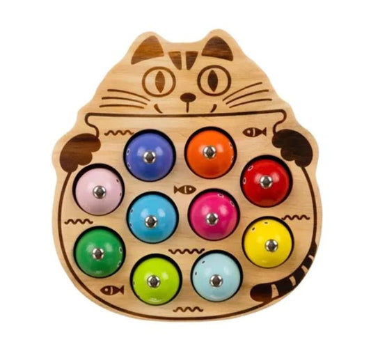 Magnetinis žaidimas vaikams "Kačiukas" | Medinis lavinamasis žaislas – ekologiškas medinis žaislas iš ekozaislai.lt